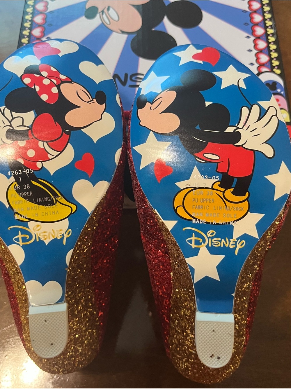 Irregular Choice/Disney “Oh Boy” Red Glitter Mickey Mouse Heels - Picture 6 of 10